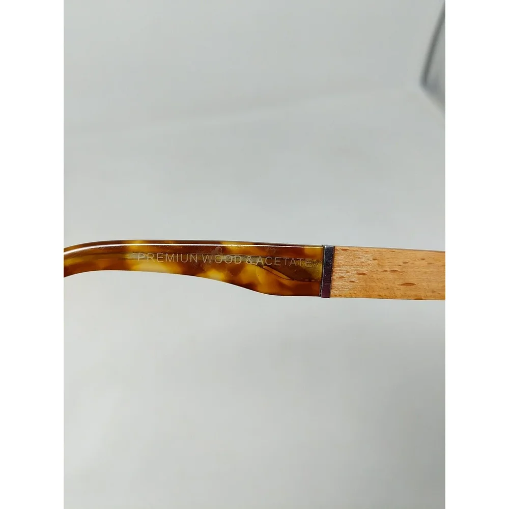 Wooda Sunglasses Designer Cat‎ Eye Tortoise Shell Wood Wooden Wood Acetate VTG